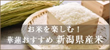 お米を楽しむ！華蓮おすすめ　新潟県産米
